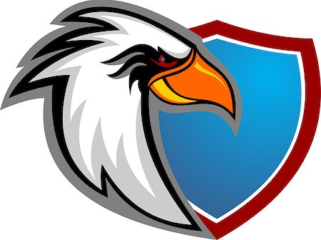 falcon bird symbol wings - eagle shield security logo for various business Stock Photo - Budget Royalty-Free & Subscription, Code: 400-08812467