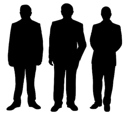 standing men silhouette vector Stock Photo - Budget Royalty-Free & Subscription, Code: 400-08812678