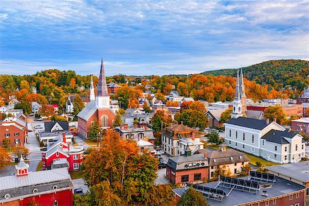 Burlington, Vermont, USA autumn town skyline. Stock Photo - Budget Royalty-Free & Subscription, Code: 400-08813524