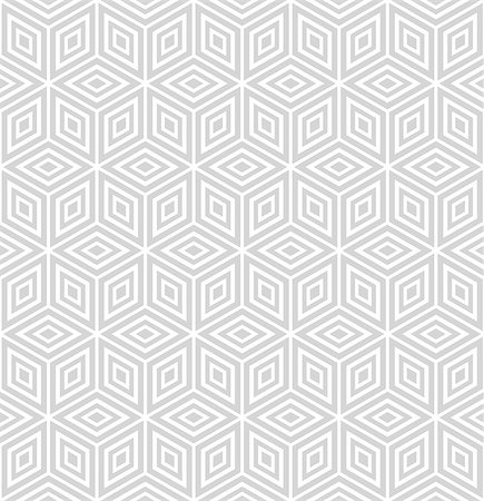 simsearch:400-08652412,k - Seamless geometric texture. Diamonds and hexagons pattern. 3D illusion. Vector illustration. Stock Photo - Budget Royalty-Free & Subscription, Code: 400-08813906