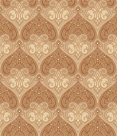 simsearch:400-08336301,k - Vector damask seamless pattern background. Elegant luxury texture for wallpapers, backgrounds and page fill. Fotografie stock - Microstock e Abbonamento, Codice: 400-08820571