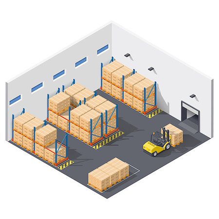 simsearch:400-07478249,k - Element infographic presents work inside the warehouse, shipment of goods is carried out with a forklift isometric icon set, vector graphic illustration Stock Photo - Budget Royalty-Free & Subscription, Code: 400-08820590