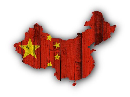 Map and flag of China on weathered wood Stock Photo - Budget Royalty-Free & Subscription, Code: 400-08834389