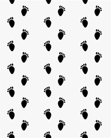 simsearch:400-06200030,k - Footsteps of baby on a white background, seamless pattern Stock Photo - Budget Royalty-Free & Subscription, Code: 400-08834487