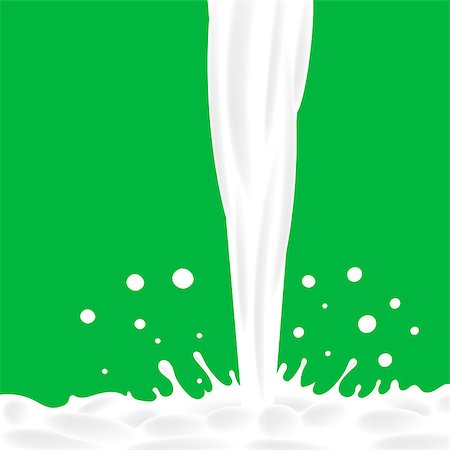 simsearch:400-09082204,k - Pouring Milk Splash on Green Background. Milk Poured Down. Milk Background. Foto de stock - Royalty-Free Super Valor e Assinatura, Número: 400-08834683