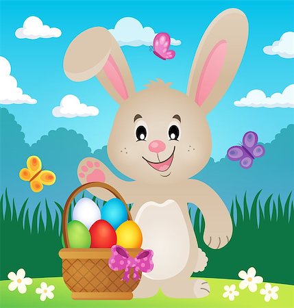 simsearch:400-09098381,k - Stylized Easter bunny theme image 4 - eps10 vector illustration. Stock Photo - Budget Royalty-Free & Subscription, Code: 400-08834747