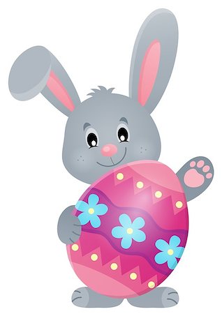 simsearch:400-09098381,k - Stylized bunny with Easter egg theme 4 - eps10 vector illustration. Stock Photo - Budget Royalty-Free & Subscription, Code: 400-08834741