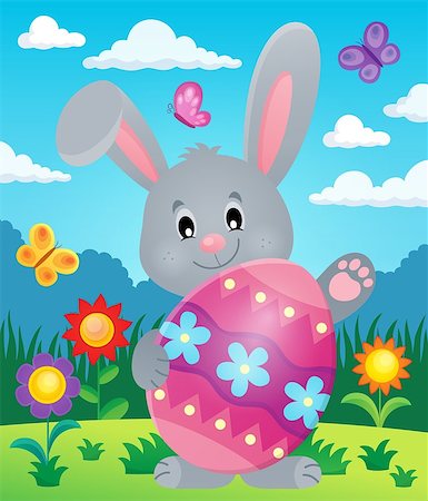 simsearch:400-09098381,k - Stylized bunny with Easter egg theme 5 - eps10 vector illustration. Stock Photo - Budget Royalty-Free & Subscription, Code: 400-08834742