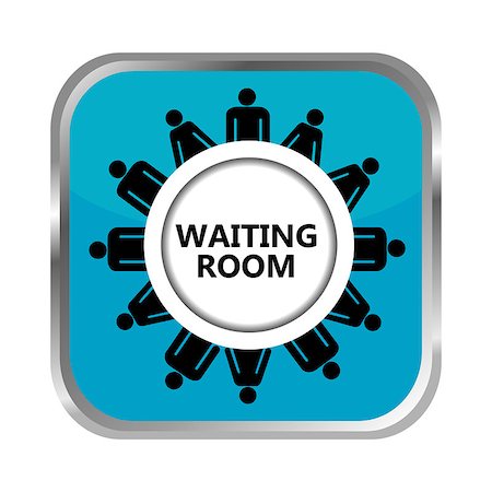 Waiting room button with group of people Stock Photo - Budget Royalty-Free & Subscription, Code: 400-08835775