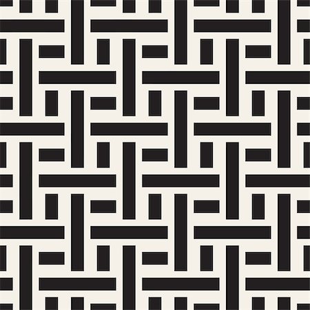 simsearch:400-08674526,k - Trendy monochrome twill weave. Abstract Geometric Background Design. Vector Seamless Black and White Pattern. Stock Photo - Budget Royalty-Free & Subscription, Code: 400-08836363