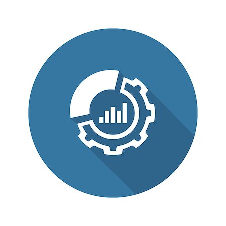 simsearch:400-08750925,k - Set Up Analytics Icon. Business and Finance. Isolated Illustration. Circle Diagram with Gear. Stock Photo - Budget Royalty-Free & Subscription, Code: 400-08836699