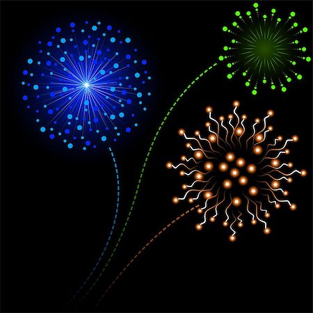 simsearch:400-06416200,k - Fireworks - Background Illustration, Vector Stock Photo - Budget Royalty-Free & Subscription, Code: 400-08837165