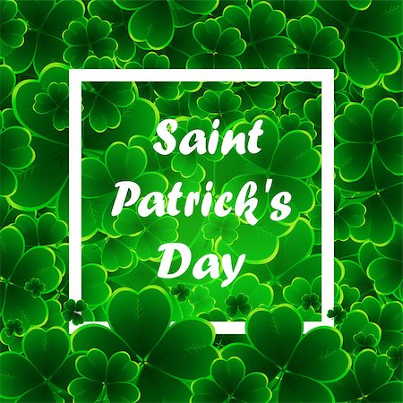 simsearch:400-05885156,k - Saint Patricks day background. Clover vector background. Stock Photo - Budget Royalty-Free & Subscription, Code: 400-08837264