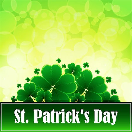 simsearch:400-05885156,k - Saint Patricks day background. Clover vector background. Stock Photo - Budget Royalty-Free & Subscription, Code: 400-08837269