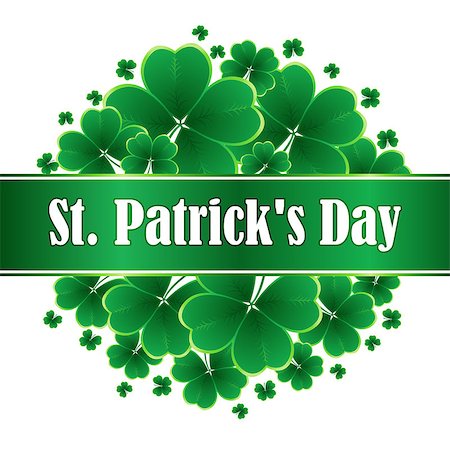 simsearch:400-05885156,k - Saint Patricks day background. Clover vector background. Stock Photo - Budget Royalty-Free & Subscription, Code: 400-08837263