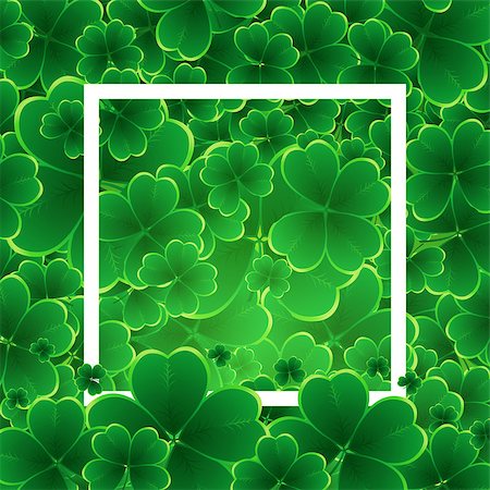 simsearch:400-05885156,k - Saint Patricks day background. Clover vector background. Stock Photo - Budget Royalty-Free & Subscription, Code: 400-08837270