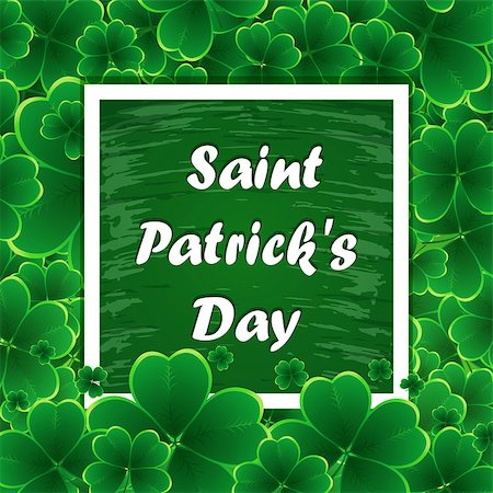 simsearch:400-05885156,k - Saint Patricks day background. Clover vector background. Stock Photo - Budget Royalty-Free & Subscription, Code: 400-08837271