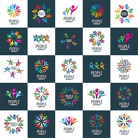 simsearch:400-07898409,k - pattern design abstract logo people. Vector illustration Stock Photo - Budget Royalty-Free & Subscription, Code: 400-08837321