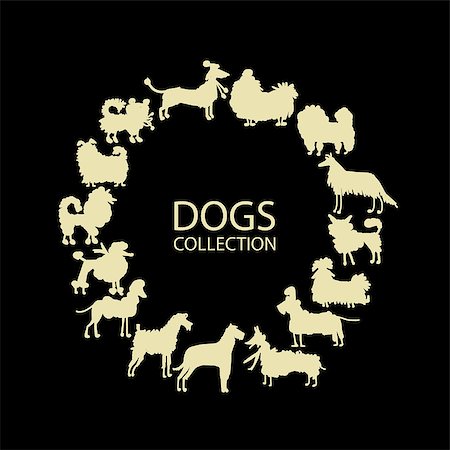 simsearch:400-09120717,k - Funny dogs collection, sketch for your design. Vector illustration Photographie de stock - Aubaine LD & Abonnement, Code: 400-08837367