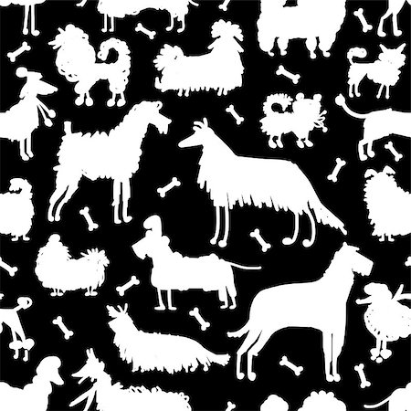 simsearch:400-09158556,k - Funny dogs collection, seamless pattern for your design. Vector illustration Foto de stock - Royalty-Free Super Valor e Assinatura, Número: 400-08837368