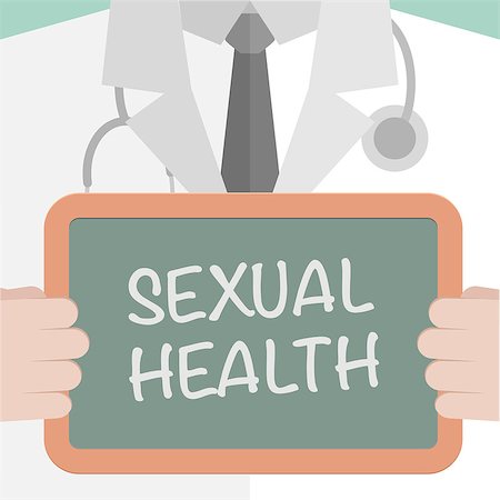 minimalistic illustration of a doctor holding a blackboard with Sexual Health text, eps10 vector Photographie de stock - Aubaine LD & Abonnement, Code: 400-08837442