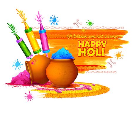 simsearch:400-08833647,k - illustration of colorful Happy Holi Background for Festival of Colors celebration greetings Photographie de stock - Aubaine LD & Abonnement, Code: 400-08837603