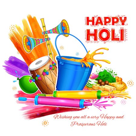 simsearch:400-08833647,k - illustration of colorful Happy Holi Background for Festival of Colors celebration greetings Photographie de stock - Aubaine LD & Abonnement, Code: 400-08837612