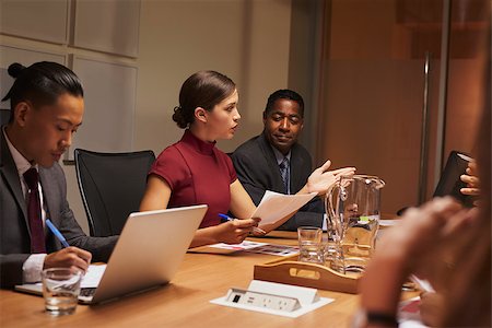 simsearch:400-08838985,k - Female manager addressing team at a business meeting Stock Photo - Budget Royalty-Free & Subscription, Code: 400-08838879