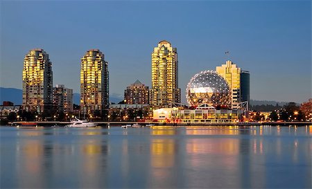 Vancouver City, Downtown, Science World museum, Vancouver Harbor Stock Photo - Budget Royalty-Free & Subscription, Code: 400-08831392