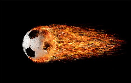 simsearch:400-04032500,k - Professional soccer fireball leaves trails of flames Foto de stock - Royalty-Free Super Valor e Assinatura, Número: 400-08832964