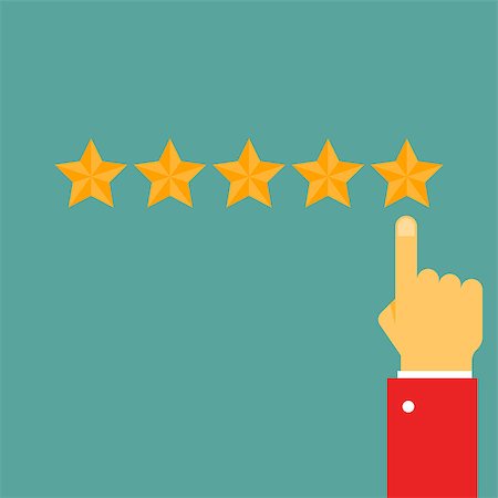 quality review - Giving five stars raiting. Feedback, review, quality and management concept Stock Photo - Budget Royalty-Free & Subscription, Code: 400-08833504