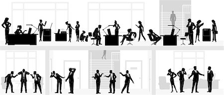 Vector illustration of a business people in office Fotografie stock - Microstock e Abbonamento, Codice: 400-08833989