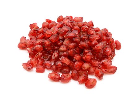 simsearch:640-02656973,k - Fresh pomegranate seeds, isolated on a white background Fotografie stock - Microstock e Abbonamento, Codice: 400-08861748