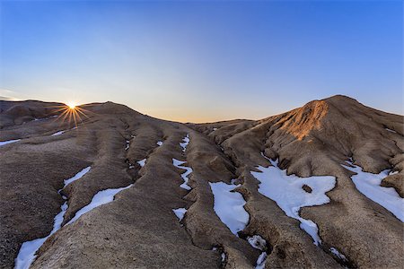 simsearch:400-06482097,k - sunset in Mud Volcanoes. Buzau county, Romania Stock Photo - Budget Royalty-Free & Subscription, Code: 400-08861755