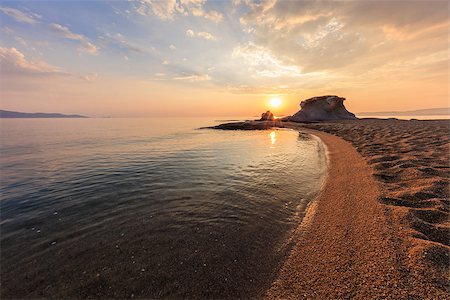 simsearch:400-05711959,k - beautiful kakoudia beach at sunset. Ierissos Grecce Stock Photo - Budget Royalty-Free & Subscription, Code: 400-08862042