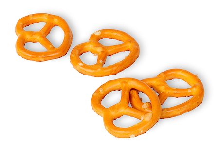 simsearch:400-04744402,k - Some crunchy pretzels with salt isolated on white background Foto de stock - Super Valor sin royalties y Suscripción, Código: 400-08862172