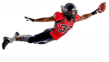 simsearch:400-08787080,k - one american football player man isolated on white background Foto de stock - Super Valor sin royalties y Suscripción, Código: 400-08862374