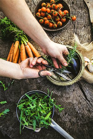 Fresh organic vegetables. Food background. Healthy food from garden Stock Photo - Budget Royalty-Free & Subscription, Code: 400-08862460
