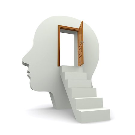 simsearch:400-07976631,k - Stairs leading to the door which open human mind (3d render) Foto de stock - Royalty-Free Super Valor e Assinatura, Número: 400-08862565