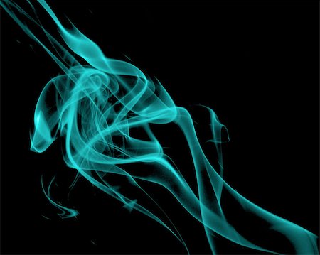 Abstract Fancy Turquoise Smoke Figures on Black background Stock Photo - Budget Royalty-Free & Subscription, Code: 400-08862578