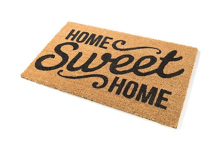 door mat welcome - Home Sweet Home Welcome Mat Isolated on a White Background. Stock Photo - Budget Royalty-Free & Subscription, Code: 400-08862826