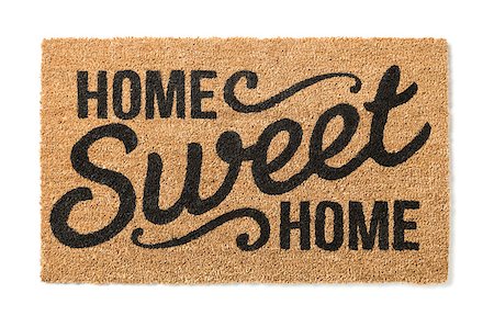 feverpitched (artist) - Home Sweet Home Welcome Mat Isolated on a White Background. Foto de stock - Royalty-Free Super Valor e Assinatura, Número: 400-08862827