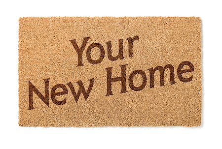 door mat welcome - Your New Home Welcome Mat Isolated On A White Background. Stock Photo - Budget Royalty-Free & Subscription, Code: 400-08862830