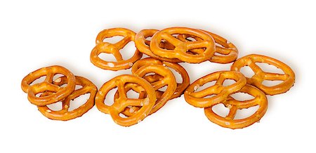 simsearch:400-04744402,k - Pile crunchy pretzels with salt isolated on white background Foto de stock - Super Valor sin royalties y Suscripción, Código: 400-08862877