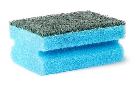 simsearch:400-04755446,k - Sponge for washing dishes with felt horizontally flipped isolated on white background Stock Photo - Budget Royalty-Free & Subscription, Code: 400-08862879