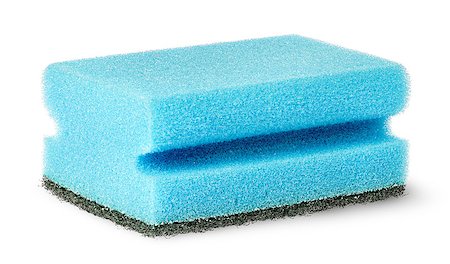 simsearch:400-04755446,k - Sponge for washing dishes with felt horizontally isolated on white background Stock Photo - Budget Royalty-Free & Subscription, Code: 400-08862880