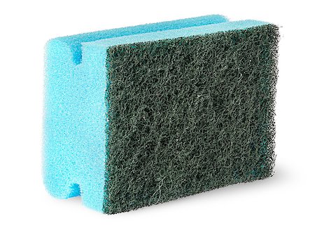 simsearch:400-04755446,k - Sponge for washing dishes with felt on the side isolated on white background Stock Photo - Budget Royalty-Free & Subscription, Code: 400-08862881