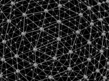 Sphere. Abstract network connection on black background. 3D illustration Photographie de stock - Aubaine LD & Abonnement, Code: 400-08863063