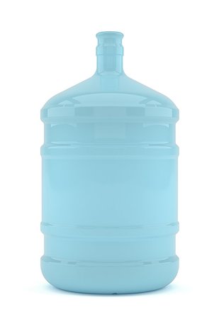 simsearch:400-08193402,k - Big bottle of water isolated on a white background. 3D illustration Stock Photo - Budget Royalty-Free & Subscription, Code: 400-08863075