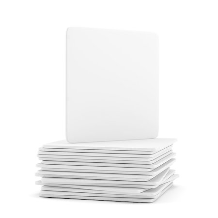 drink coaster - Empty white beer coaster. Isolated on white background. 3d illustration Stock Photo - Budget Royalty-Free & Subscription, Code: 400-08863094